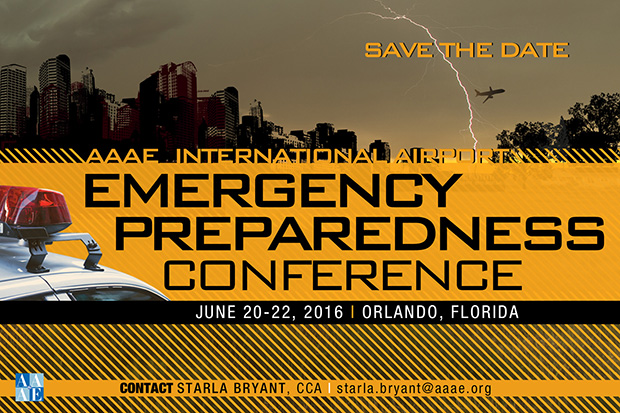 2016 Airport Emergency Preparedness Conference postcard